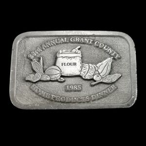 1985 23rd Annual Grant County‎ Home Products Dinner Belt Buckle CDHit USA Made